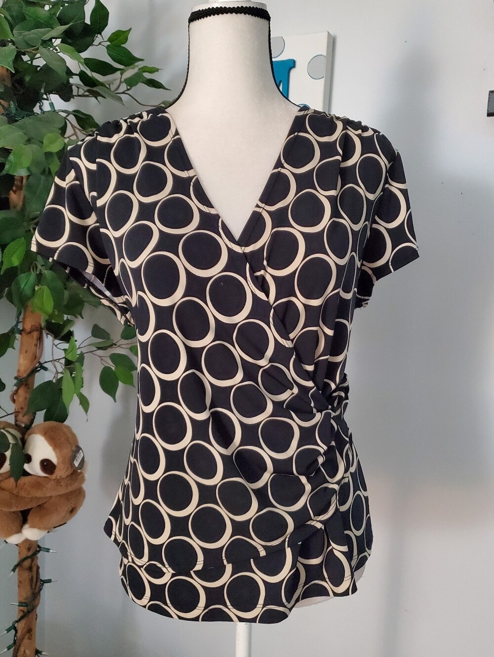 SERE NADE Y2K Faux Wrap Liquid Knit Business Casual XL